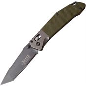Elite Tactical 1027GN Rapid Lock Folder Green Part Serrated Tanto Point Linerlock Pocket Knife