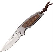Elk Ridge 933BW Framelock Folding Pocket Drop Point Knife with Wood Handle