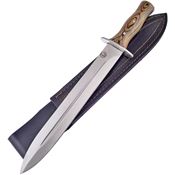 Frost CW1012BW Chipaway Hunter Fixed Stainless Blade Knife with Brown Pakkawood Handle
