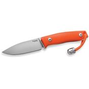 Lion Steel M1GOR M1 Fixed Stainless Drop Point Blade Knife with Orange G-10 Handle