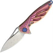 Rike MINIP Pink Hummingbird Folding Pocket Knife with Steel Construction