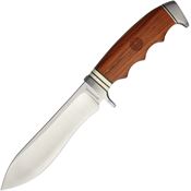 Browning 0157 Fixed Blade Knife with Finger Grooved Red Sandalwood Handle