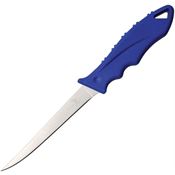 Elk Ridge 20006BL Fixed Blade Knife with Blue Finger Grooved Rubber Handle