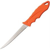 Elk Ridge 20006OR Fixed Blade Knife with Orange Finger Grooved Rubber Handle