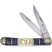 Frost CSW236B Trapper Folding Pocket Knife with Black Jigged Bone Handle