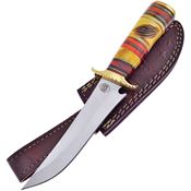 Frost CW6087YB Falling Leaf Bowie Knife with Yellow Bone and Pakkawood Handle