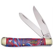 Frost SW108GBA Trapper God Bless America Folding Pocket Knife with Corelon Handle
