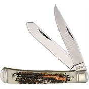 Marbles 414 Trapper Folding Pocket Knife with Imitation Stag Handle
