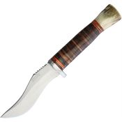 Marbles 822 Kukri Fixed Blade with Stacked Leather Handle