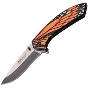 MTech A1005OR Butterfly Orange Assisted Opening Framelock Folding Pocket Knife