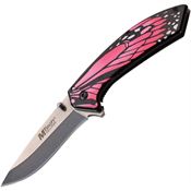 MTech A1005PK Butterfly Pink Assisted Opening Framelock Folding Pocket Knife