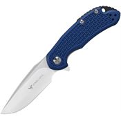 Steel Will C22M1BL Cutjack C22M-1Bl Drop Point Linerlock Folding Pocket Knife with Blue Textured FRN Handle