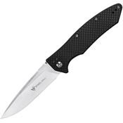 Steel Will F1591 Resident F15-91 Drop Point Linerlock Folding Pocket Knife with Titanium and Carbon Fiber Handle