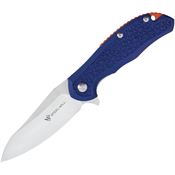 Steel Will F2513 MODUS F25-13 Drop Point Linerlock Folding Pocket Knife with Blue Textured FRN Handle