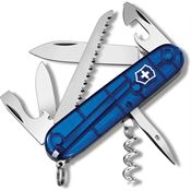 Swiss Army 136134T2X2 MAP Camper Sapphire Swiss Army Knife with Blue ABS Handle
