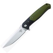 Bestech G03A Swordfish Linerlock Knife with Black and Green G10 Handle