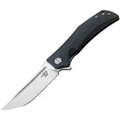 Bestech G05A1 Scimitar Linerlock Knife with Black G10 handle