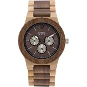 Dakota 2633 Wood Tan Watch with Walnut Bezel