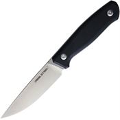Real Steel 3811 Real Steel Arbiter Fixed Blade Stonewash with Black G10 Handle