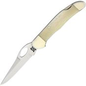 Bear & Son WSB149L Bear & Son Cutlery Lockback Knife with White Smooth Bone Handle