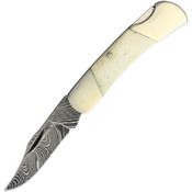 Bear & Son WSB26D Executive Lockback Knife with White Smooth Bone Handle