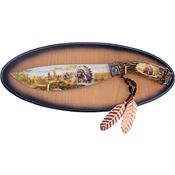 Frost HK0239I Native American Fixed Blade Knife with Imitation Stag Handle