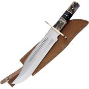 Frost TS160 Frost Cutlery and Knives Bowie Rams Horn Folding Pocket Knife with Pakkawood Handle