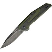 Kershaw 1160OLBW Kershaw Knives Fraxion Linerlock Knife with Green G10 Handle