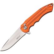 MTech 1022OR Button Lock Folding Knife with Orange Aluminum Handle