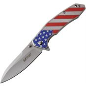 MTech A1024A American Flag Linerlock Assisted Opening Folding Knife with Aluminum Handle