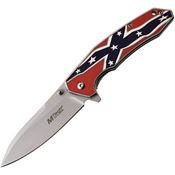 MTech A1024C Confederate Flag Linerlock Assisted Opening Folding Knife with Aluminum Handle