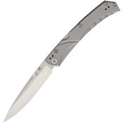 Nemesis 19 MPR-1 Lockback Folding Knife with Silver TiNi Finish Titanium Handle