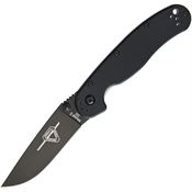 Ontario 8830 RAT II Linerlock D2 Folding Knife with Black G10 Handle