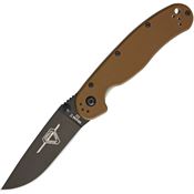 Ontario 8830CB RAT II Linerlock Folding Knife with Coyote Brown G10 Handle