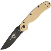 Ontario 8830DT RAT II Linerlock D2 Folding Knife with Desert Tan G10 Handle