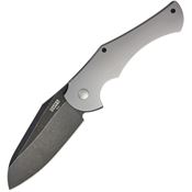 Ontario 8876 Carter 2quared Framelock Folding Knife with Gray Titanium Handle