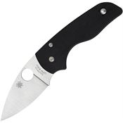 Spyderco 230GP Lil' Native Plain Folding Knfie with Black Textured G10 Handle