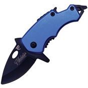 Shadow 2020BL Lil Sharky Framelock Assisted Opening Folding Knife with Blue Aluminum Handle