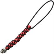 Schmuckatelli 4B02 Joe Mini Lanyard with Black and Red Braided Paracord