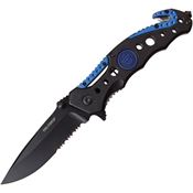 Tac Force 723BL Linerlock Assisted Opening Police Folding Knife with Aluminum Handle