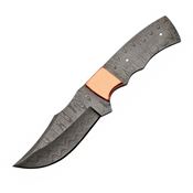 Blank DM2739 Clip Point Blade Damascus Copper Bolster Knife with Damascus Steel Handle