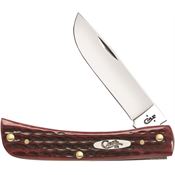 Case 10304 Sod Buster JR Knife with Old Red Jigged Bone Handle