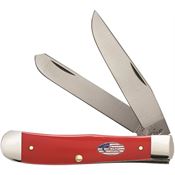 Case 13450 American Workman Trapper Knife with Red Smooth Synthetic Handle