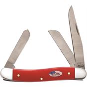 Case 13454 American Workman Stockman Knife with Red Smooth Synthetic Handle