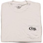 Case 52496 Pocket with Case Logo 100% Preshrunk Cotton White T-Shirt - XXL