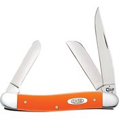 Case 80509 Medium Stockman Knife with Orange Smooth Synthetic Handle