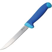 Elk Ridge 20005M 20005M Fixed Blade Knife with Blue Rubberized Nylon Handle