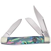 Frost CR504SAB Stockman Knife with Salt Water Abalone Handle