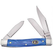 Frost ECS504BBY Stockman Bayou Knife with Blue Resin Handle