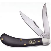 Frost ECS528CBH E. C. Simmons Saddlehorn Knife with Buffalo Horn Handle